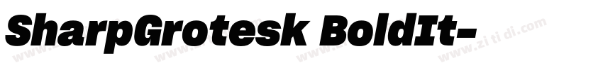 SharpGrotesk BoldIt字体转换